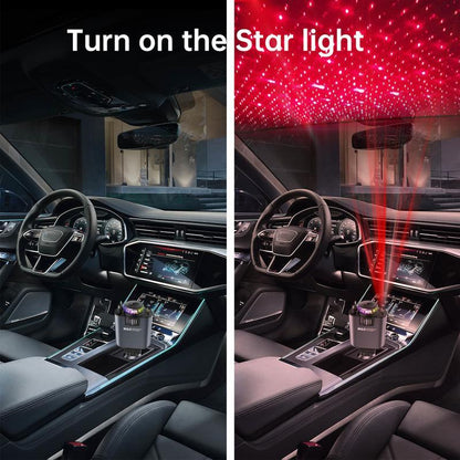 2025 Starlight 5-in-1 Car chargers | Retractable Fast Charger with Dual Ports, USB-C & Lightning Cable |